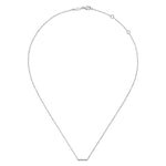 14K White Gold Petite Pavé Diamond Bar Necklace - NK5422W45JJ-Gabriel & Co.-Renee Taylor Gallery