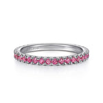 14K White Gold Ruby Stackable Ring - LR50889W4JRA-Gabriel & Co.-Renee Taylor Gallery