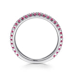 14K White Gold Ruby Stackable Ring - LR50889W4JRA-Gabriel & Co.-Renee Taylor Gallery