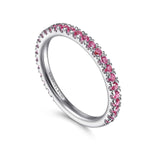 14K White Gold Ruby Stackable Ring - LR50889W4JRA-Gabriel & Co.-Renee Taylor Gallery