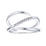 14K White Gold Split Shank Pave Diamond Wrap Ring - LR51267W45JJ-Gabriel & Co.-Renee Taylor Gallery