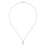 14K White Gold Teardrop Diamond Pendant Necklace - NK6134W45JJ-Gabriel & Co.-Renee Taylor Gallery