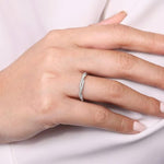 14K White Gold Twisted Diamond Ring - LR51099W45JJ-Gabriel & Co.-Renee Taylor Gallery
