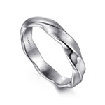 925 Sterling Silver Men's Twisted Ring - MR20148SVJJJ-Gabriel & Co.-Renee Taylor Gallery