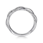 14K White Gold Twisted Rope Intertwining Ring - LR51981W4JJJ-Gabriel & Co.-Renee Taylor Gallery