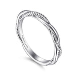 14K White Gold Twisted Rope Intertwining Ring - LR51981W4JJJ-Gabriel & Co.-Renee Taylor Gallery