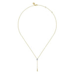 14K White & Yellow Gold Bujukan And Diamond Y Necklace - NK7661M45JJ-Gabriel & Co.-Renee Taylor Gallery