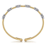 14K White & Yellow Gold Bujukan Diamond Bangle - BG4782-M-Gabriel & Co.-Renee Taylor Gallery