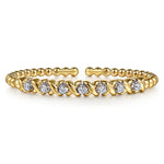 14K White & Yellow Gold Bujukan Diamond Split Bangle Bracelet - BG5078-62M45JJ-Gabriel & Co.-Renee Taylor Gallery