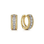 14K White & Yellow Gold Bujukan Pavé Diamond Earrings - EG14715M45JJ-Gabriel & Co.-Renee Taylor Gallery
