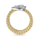 14K White-Yellow Gold Bujukan Wrap Ring with Teardrop Diamonds - LR52359M45JJ-Gabriel & Co.-Renee Taylor Gallery