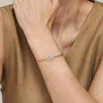 14K White Yellow Gold Bujukan and Diamond Cross Split Bangle Bracelet - BG5139-6M45JJ.LOCK-Gabriel & Co.-Renee Taylor Gallery