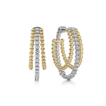 14K White & Yellow Gold Diamond Bujukan Intricate Hoop Earrings - EG14939M45JJ-Gabriel & Co.-Renee Taylor Gallery