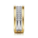 14K White & Yellow Gold Diamond Ring - LR52033M45JJ-Gabriel & Co.-Renee Taylor Gallery