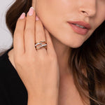 14K White & Yellow Gold Diamond Spike Cross Cross Ring – LR52967M45JJ-Gabriel & Co.-Renee Taylor Gallery