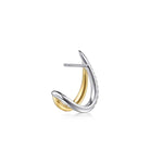 14K White & Yellow Gold Diamond Spike J Hoop Earrings - EG15543M45JJ-Gabriel & Co.-Renee Taylor Gallery