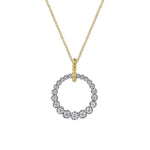 14K White and Yellow Gold Diamond Bujukan 20mm Drop Necklace - NK7518M45JJ-Gabriel & Co.-Renee Taylor Gallery