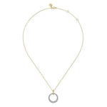 14K White and Yellow Gold Diamond Bujukan 20mm Drop Necklace - NK7518M45JJ-Gabriel & Co.-Renee Taylor Gallery