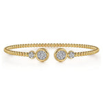 14K White and Yellow Gold Diamond Bujukan Bangle - BG4916-M-Gabriel & Co.-Renee Taylor Gallery