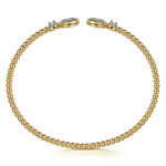 14K White and Yellow Gold Diamond Bujukan Bangle - BG4916-M-Gabriel & Co.-Renee Taylor Gallery