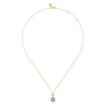 14K White and Yellow Gold Diamond Cluster Bujukan Drop Pendant Necklace - NK7512M45JJ-Gabriel & Co.-Renee Taylor Gallery