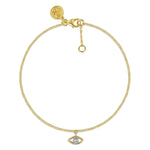 14K White and Yellow Gold Diamond RD Evil Eye Charm Bracelet Contemporary Collection (Gaby ) - TB5309M45JJ-Gabriel & Co.-Renee Taylor Gallery