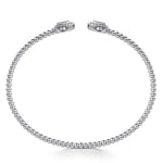 14K White and Yellow Gold Diamond Pear Shape Bujukan Bangle - BG4774-57M45JJ-Gabriel & Co.-Renee Taylor Gallery