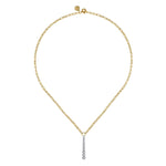 14K White and Yellow Gold Diamond Vertical Bar Link Necklace - NK8233M45JJ-Gabriel & Co.-Renee Taylor Gallery