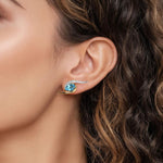 14K White and Yellow Gold Diamond and Pear Blue Topaz Bypass Stud Earrings – EG15394M45BT-Gabriel & Co.-Renee Taylor Gallery