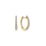14K Yellow Gold 15mm Round Diamond Classic Huggie Earrings - EG13835Y45JJ-Gabriel & Co.-Renee Taylor Gallery