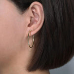 14K Yellow Gold 30mm Round Classic Hoop Earrings - EG13602Y4JJJ-Gabriel & Co.-Renee Taylor Gallery