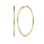 14K Yellow Gold 40mm Round Classic Hoop Earrings - EG13603Y4JJJ-Gabriel & Co.-Renee Taylor Gallery