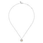 14K Yellow Gold & 925 Sterling Silver Bujukan Heart Medallion Pendant Necklace - NK7926MZJJJ-Gabriel & Co.-Renee Taylor Gallery