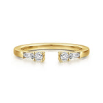 14K Yellow Gold Baguette and Round Open Diamond Anniversary Band Contemporary Collection (Devoted) - AN16811Y44JJ-Gabriel & Co.-Renee Taylor Gallery