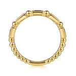 14K Yellow Gold Blue Sapphire Geometric Stackable Ring - LR52877Y4JSA-Gabriel & Co.-Renee Taylor Gallery