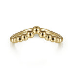 14K Yellow Gold Bujukan Bead Curved Ring - LR51800Y4JJJ-Gabriel & Co.-Renee Taylor Gallery