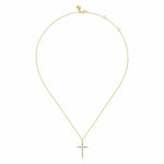 14K Yellow Gold Bujukan Diamond Cross Pendant Necklace Bujukan Collection - NK8237Y45JJ-Gabriel & Co.-Renee Taylor Gallery