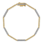 14K Yellow Gold Bujukan Diamond Tennis Bracelet - TB4724Y45JJ-Gabriel & Co.-Renee Taylor Gallery