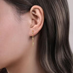 14K Yellow Gold Bujukan Huggie Drop Spike Earrings - EG14740Y4JJJ-Gabriel & Co.-Renee Taylor Gallery