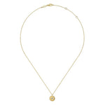 14K Yellow Gold Bujukan Pendant Necklace with Starburst Diamond Center - NK6869Y45JJ-Gabriel & Co.-Renee Taylor Gallery