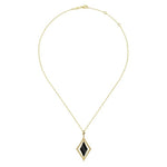 14K Yellow Gold Bujukan Onyx Rhombus Pendant Necklace - NK7002Y4JOX-Gabriel & Co.-Renee Taylor Gallery