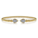 14K Yellow Gold Bujukan Pave Diamond Split Bangle Bracelet - BG5048-Y-Gabriel & Co.-Renee Taylor Gallery