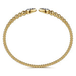 14K Yellow Gold Bujukan Pave Diamond Split Bangle Bracelet - BG5048-Y-Gabriel & Co.-Renee Taylor Gallery