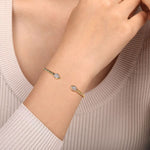 14K Yellow Gold Bujukan Pave Diamond Split Bangle Bracelet - BG5048-Y-Gabriel & Co.-Renee Taylor Gallery