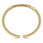 14K Yellow Gold Bujukan Pave Diamond Split Bangle Bracelet - BG5085-62Y45JJ-Gabriel & Co.-Renee Taylor Gallery