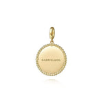 14K Yellow Gold Bujukan Round Starburst Medallion Pendant - PT6584Y4JJJ-Gabriel & Co.-Renee Taylor Gallery