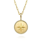 14K Yellow Gold Bujukan Round Starburst Medallion Pendant - PT6584Y4JJJ-Gabriel & Co.-Renee Taylor Gallery