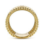 14K Yellow Gold Bujukan Wide Band Ring - LR52152Y4JJJ-Gabriel & Co.-Renee Taylor Gallery