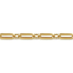 14K Yellow Gold Casted Bujukan Ball Link and Hollow Paperclip Link Chain Bracelet - TB4656-75Y4JJJ-Gabriel & Co.-Renee Taylor Gallery