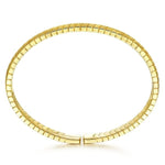 14K Yellow Gold Chevron Open Cuff Bracelet - BG4392-62Y4JJJ-Gabriel & Co.-Renee Taylor Gallery